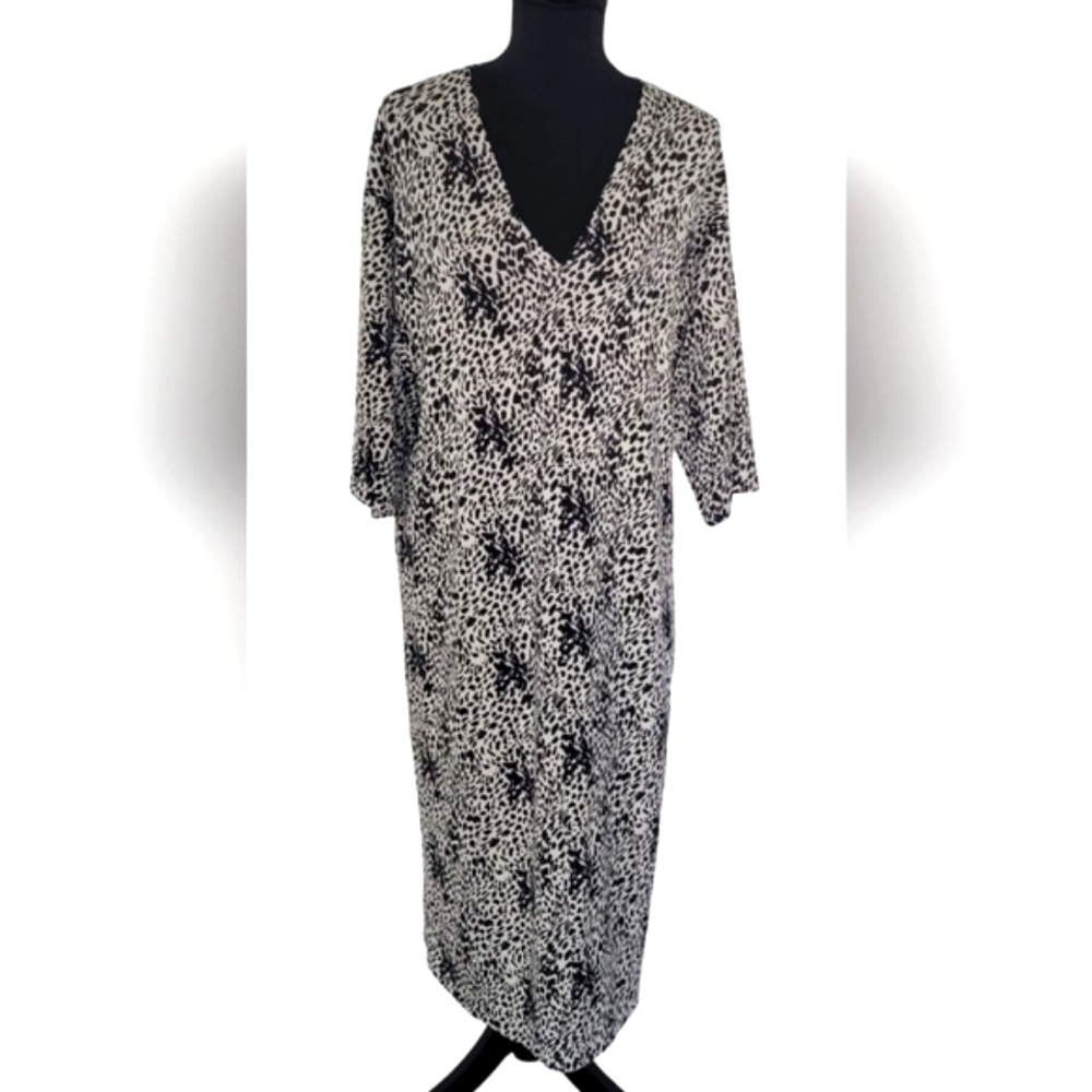 Zara Deep Vneckiline Drop Waist Maxi Dress - Picture 2 of 8
